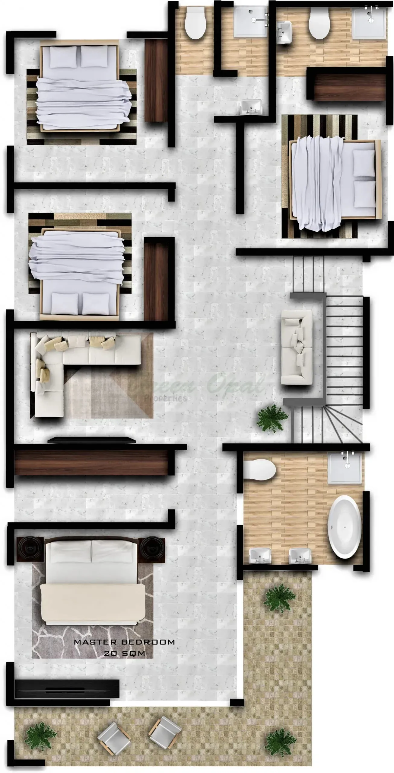 Five-Bedroom Mansion floor plan 2