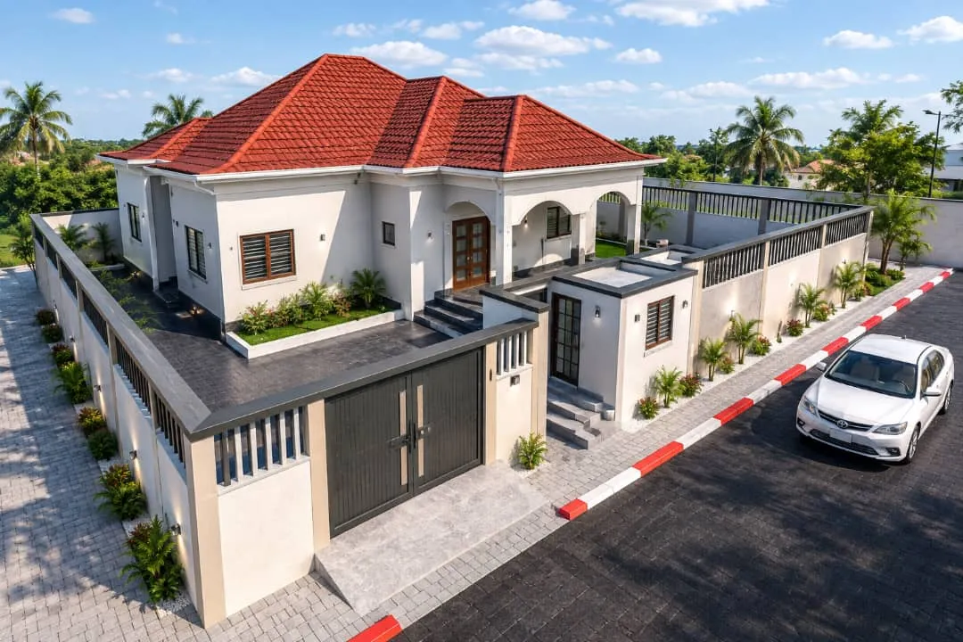 Villa F4 SOBECI avec guérite et portail