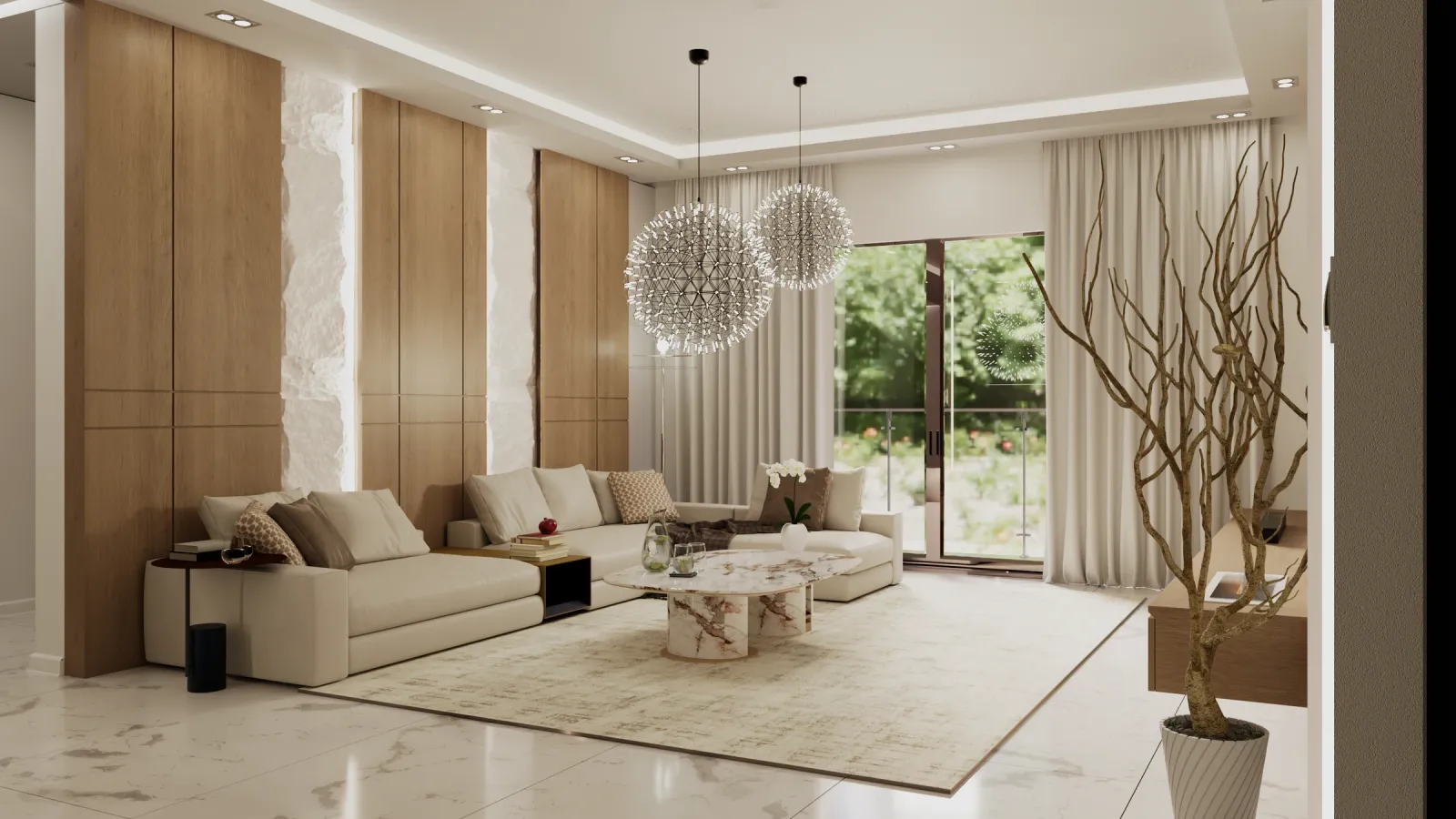 5 Bedroom Duplex interior at Royal Rotana Apartments
