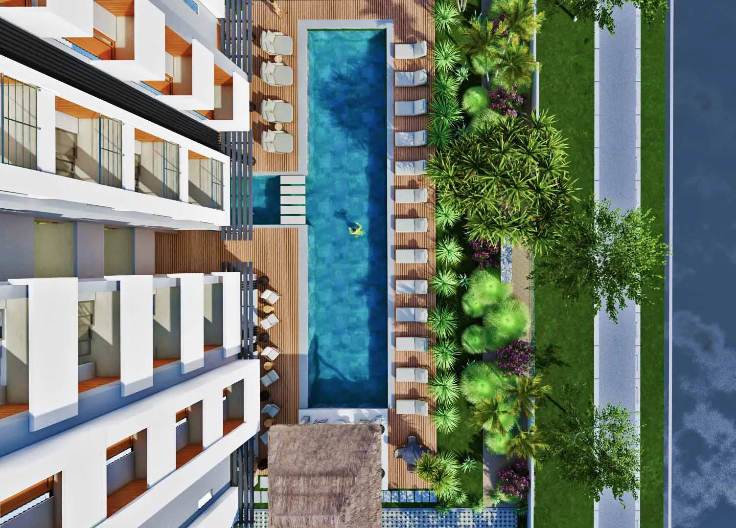 Park West Residence — vue extérieure (rendu)