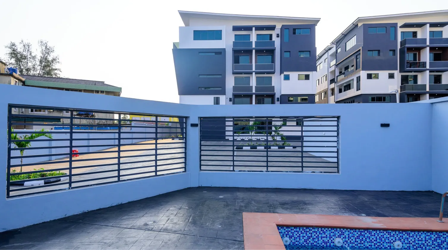 Estate grounds at Shonny Park Place, Shonibare Estate Lagos