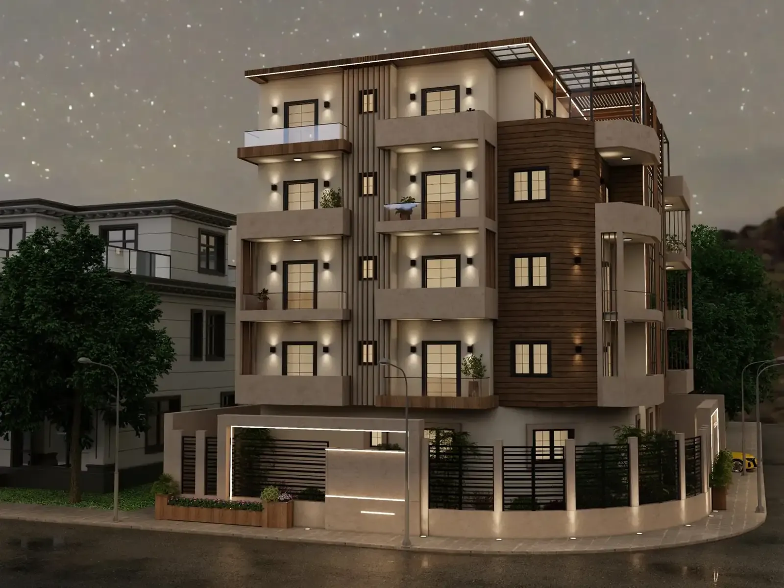 A-260 — New Cairo — Illuminated balconies and terraces