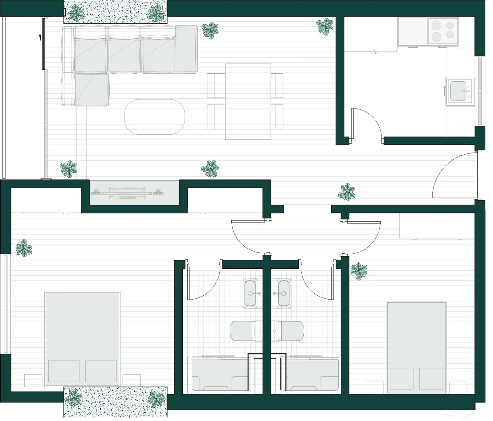 Harmony Haven Residences – Two Bedroom Apartment