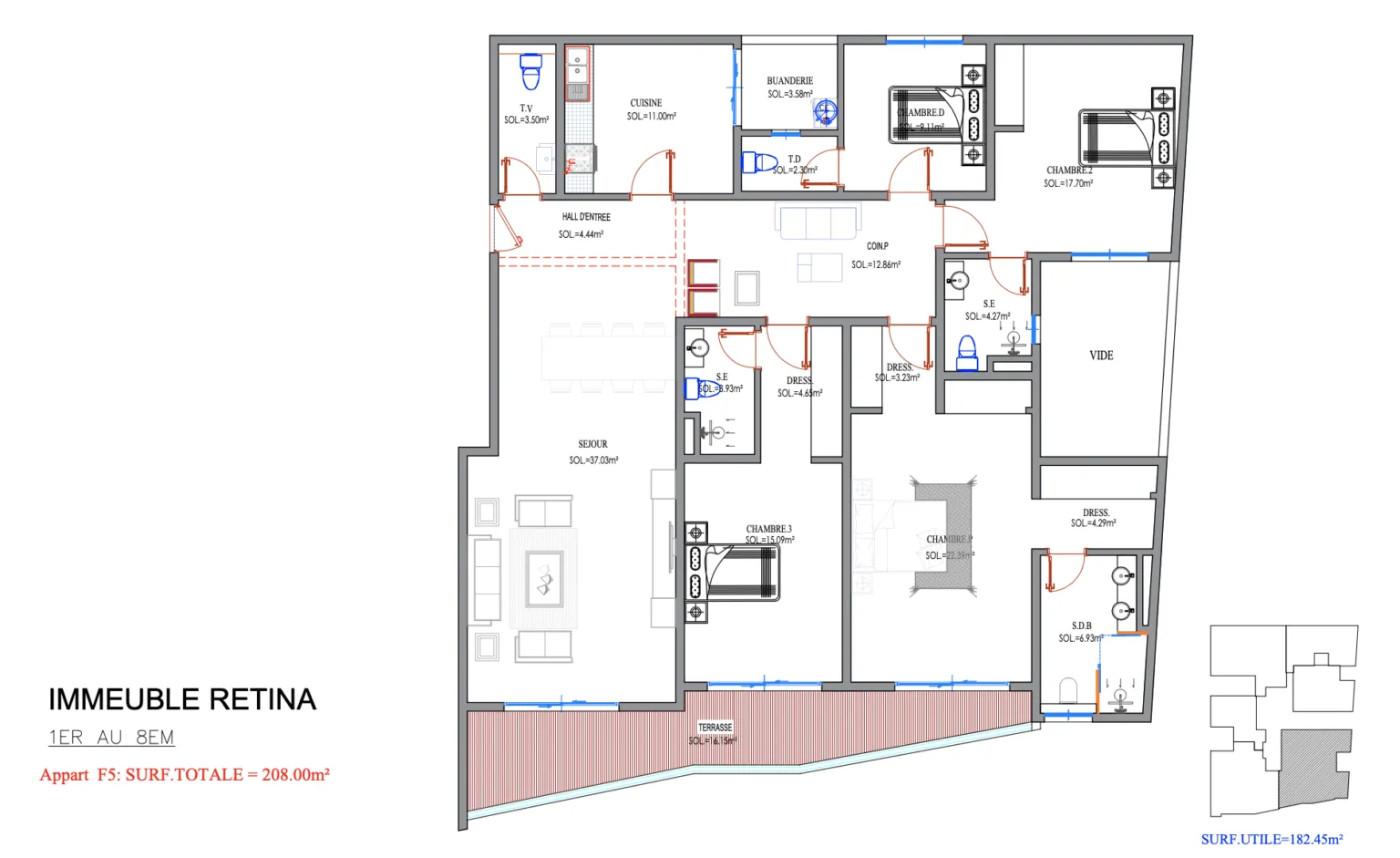Type F5 208 m²