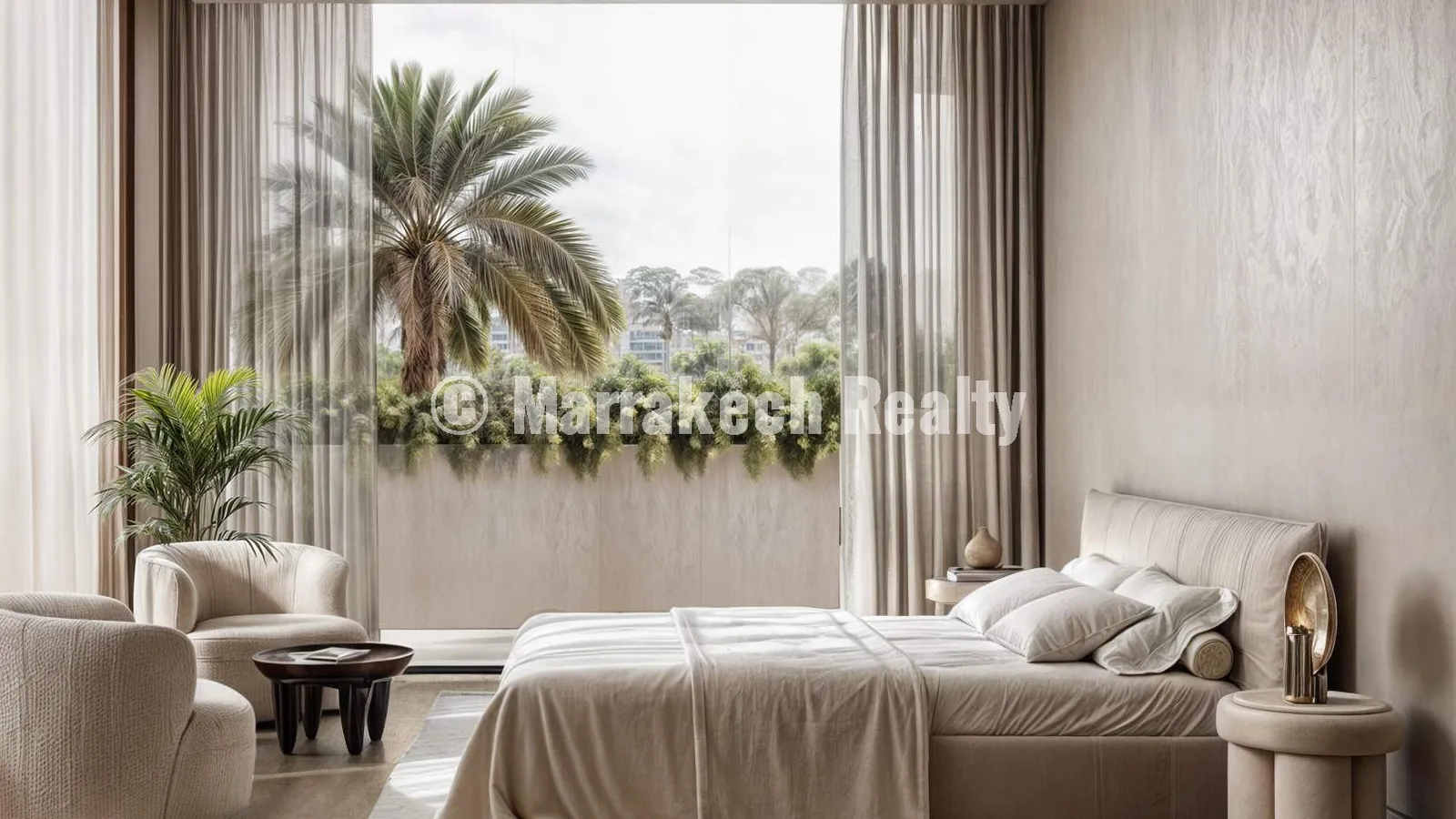 Villas Haut Standing Jumelées et Isolées avec Lagon d’Exception Route d’Amizmiz à 8 Min du Morocco Mall