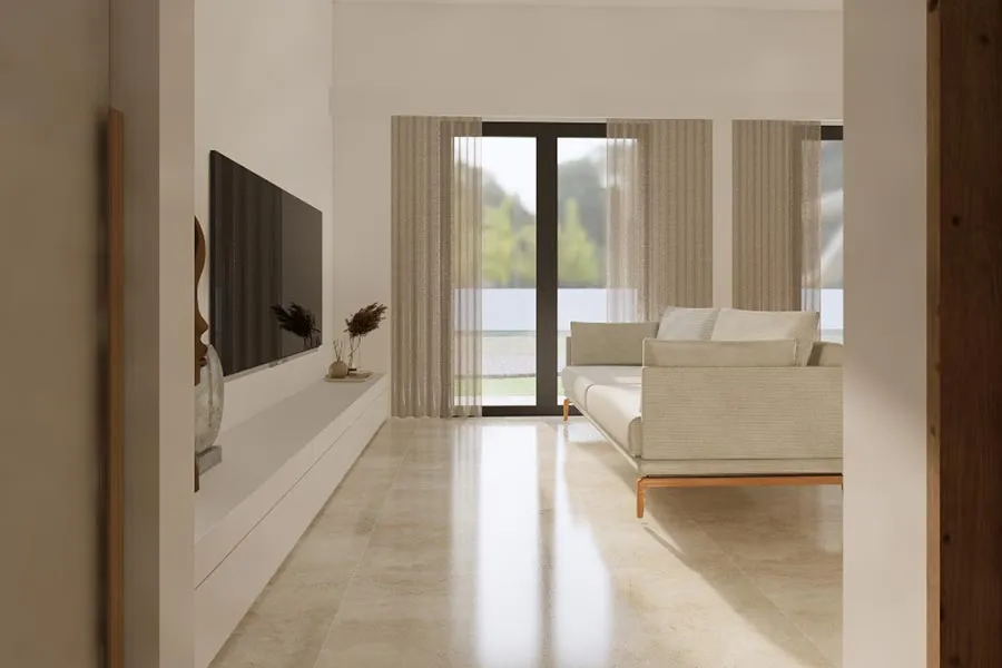 Soggiorno con divano letto