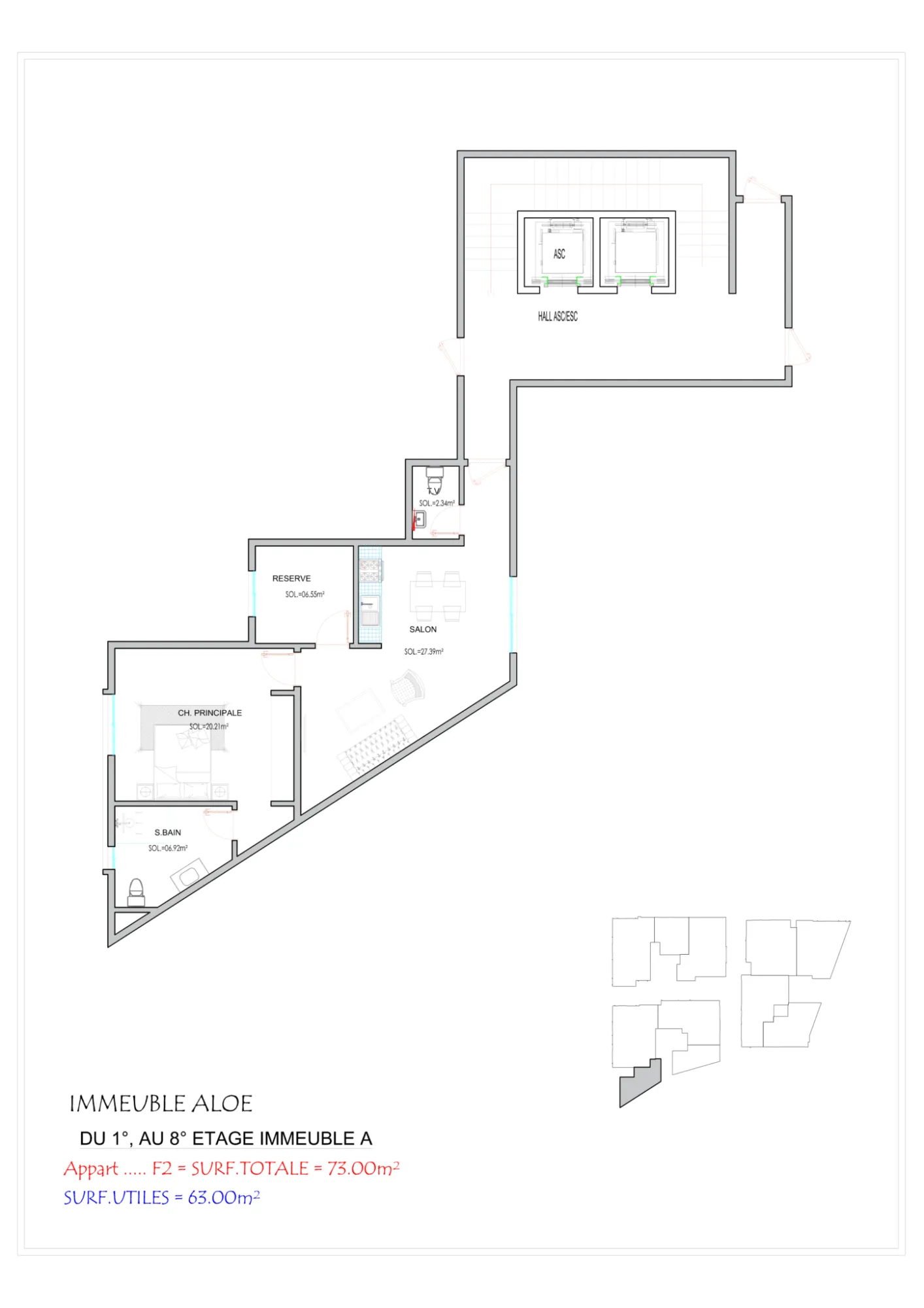 Type F2 73 m²