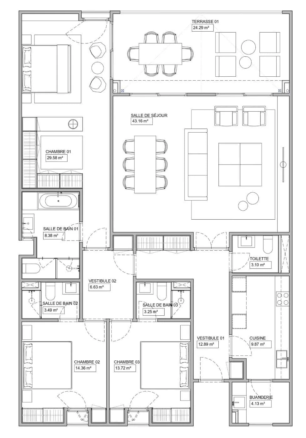 Appartement F4 - P8 - Kalia