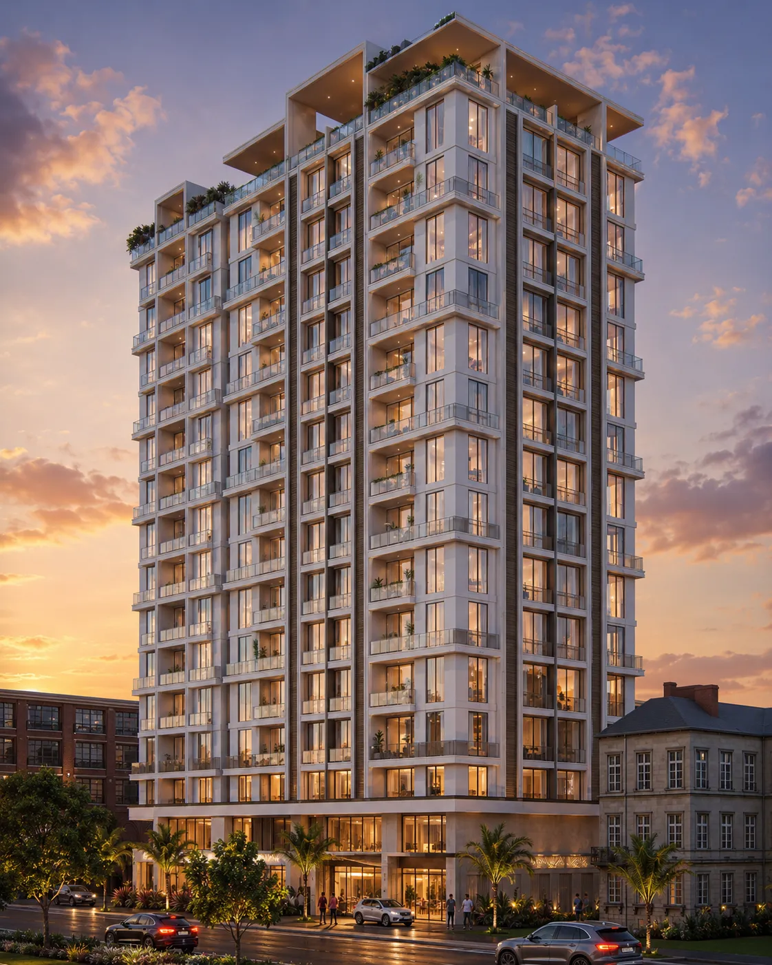 Architectural perspective render of the updated Grand Sultan Venus development