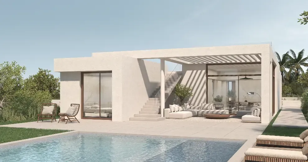 External Staircase From Garden To Roof