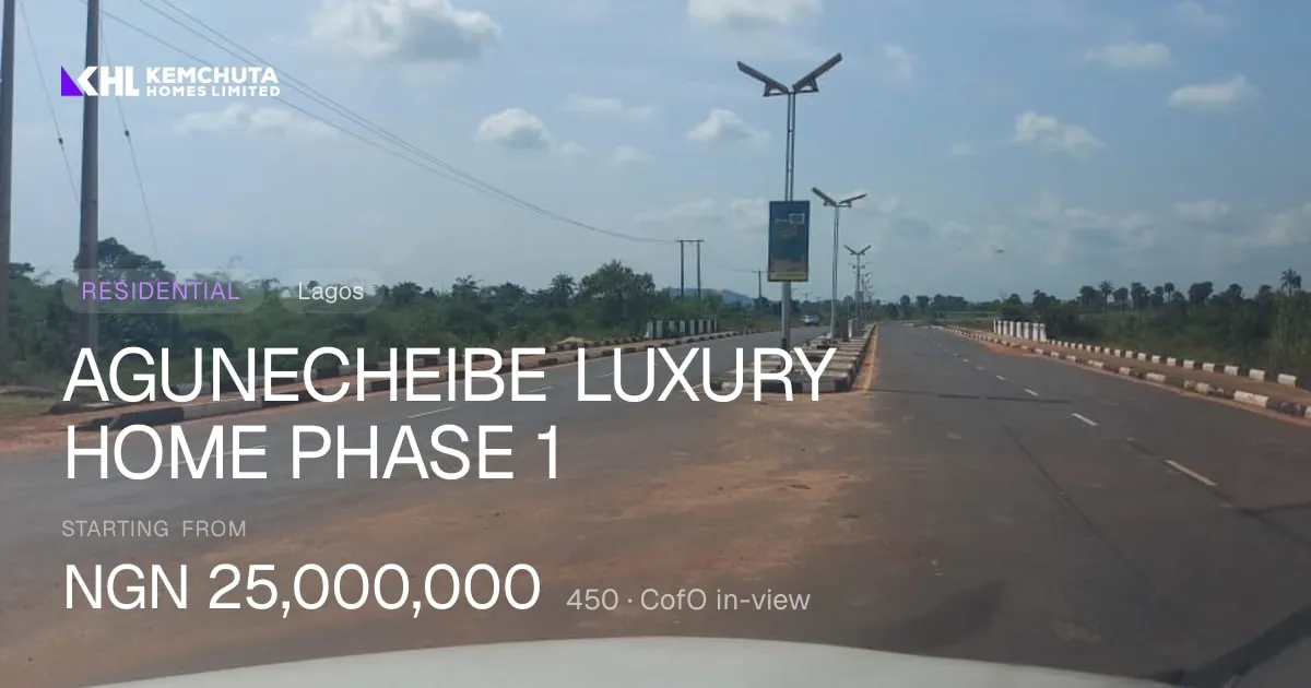 AGUNECHEIBE LUXURY HOME PHASE 1 — Lagos