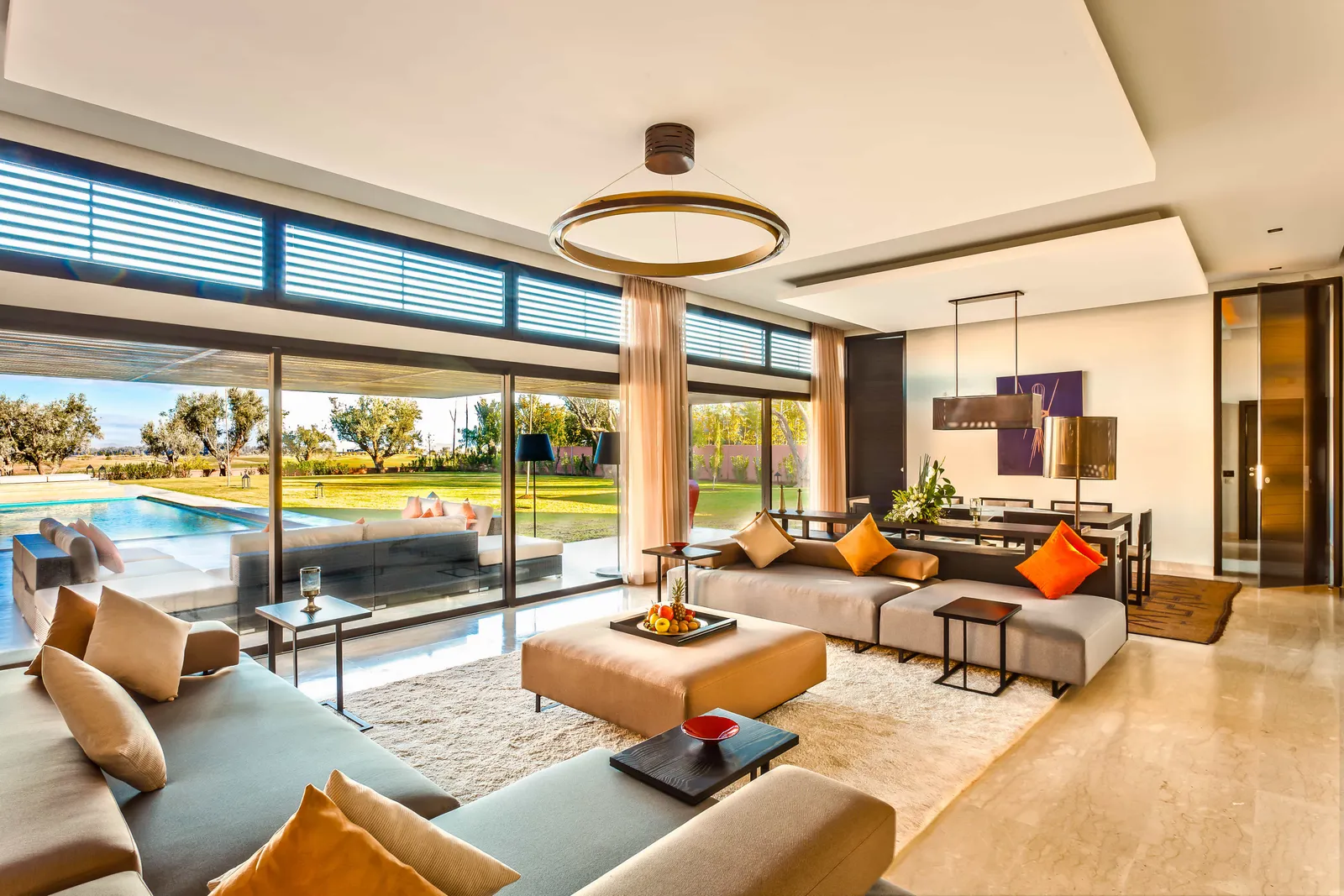AL MAADEN GOLF RESORT MARRAKECH: vue piscine et jardin salon