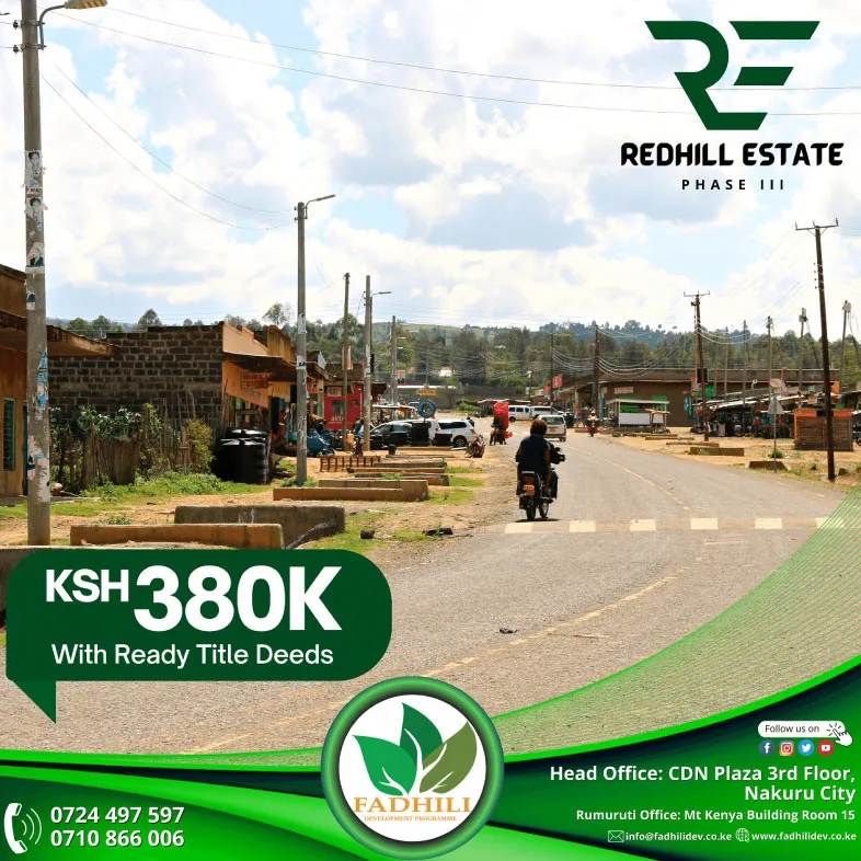 Redhill Estate Phase Three – Prime 1/8th Acre Plots in Nakuru — Nakuru