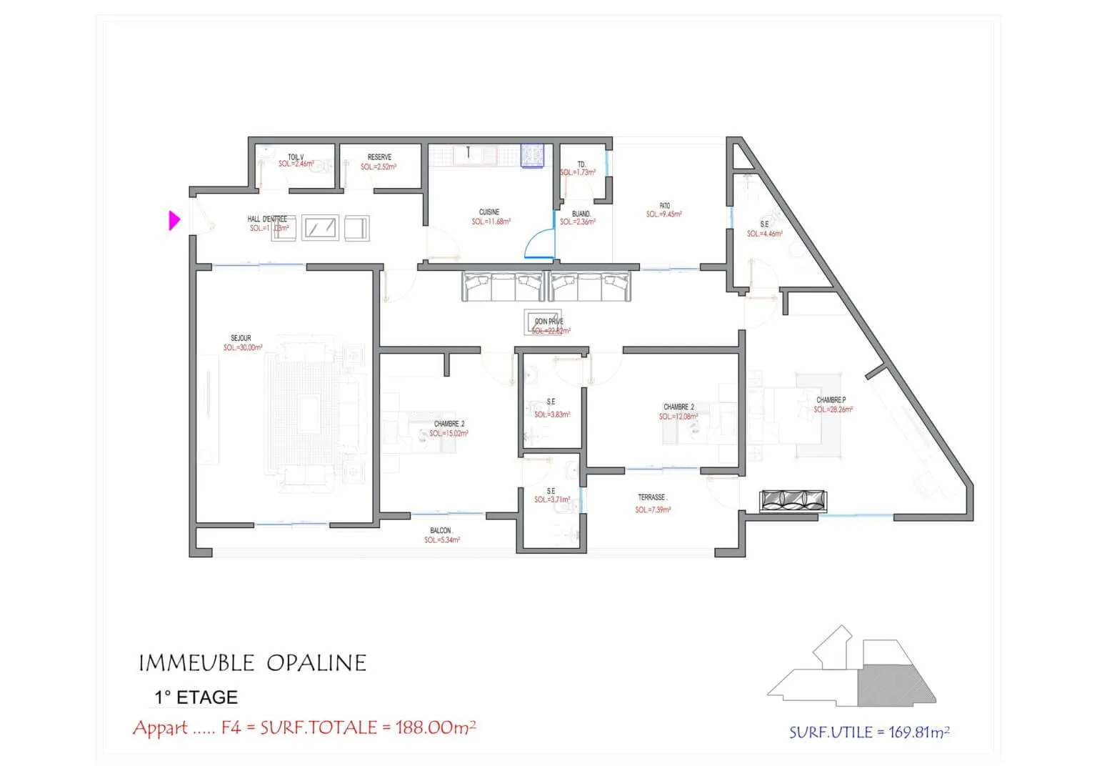 Type F4 188 m²