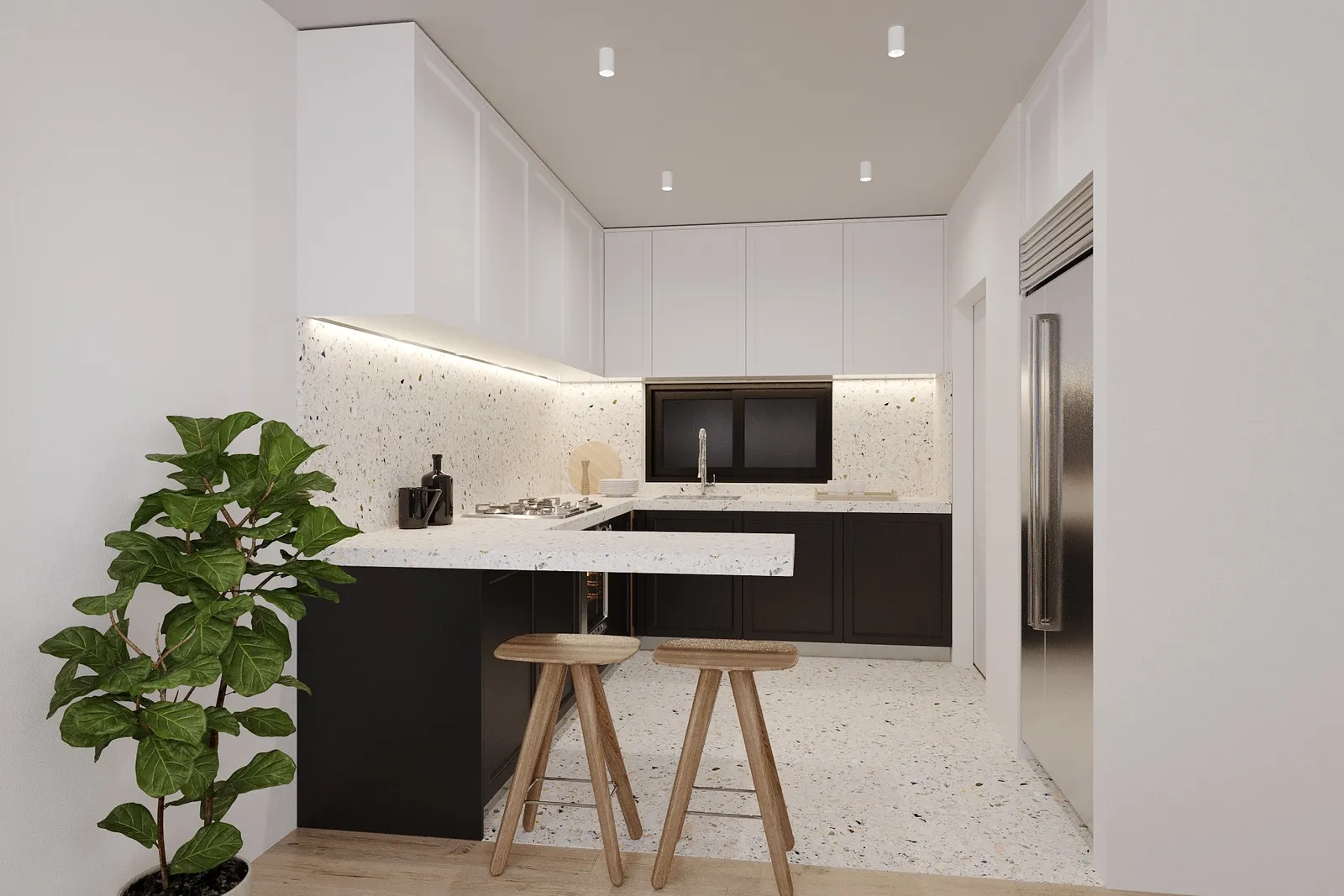 Open plan kitchen