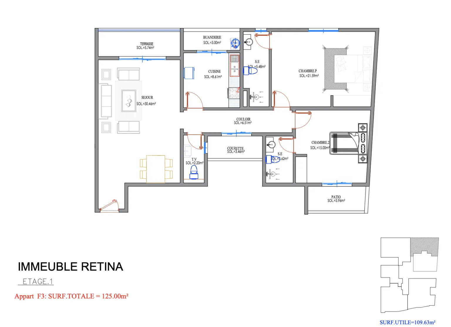 Type F3 125 m²