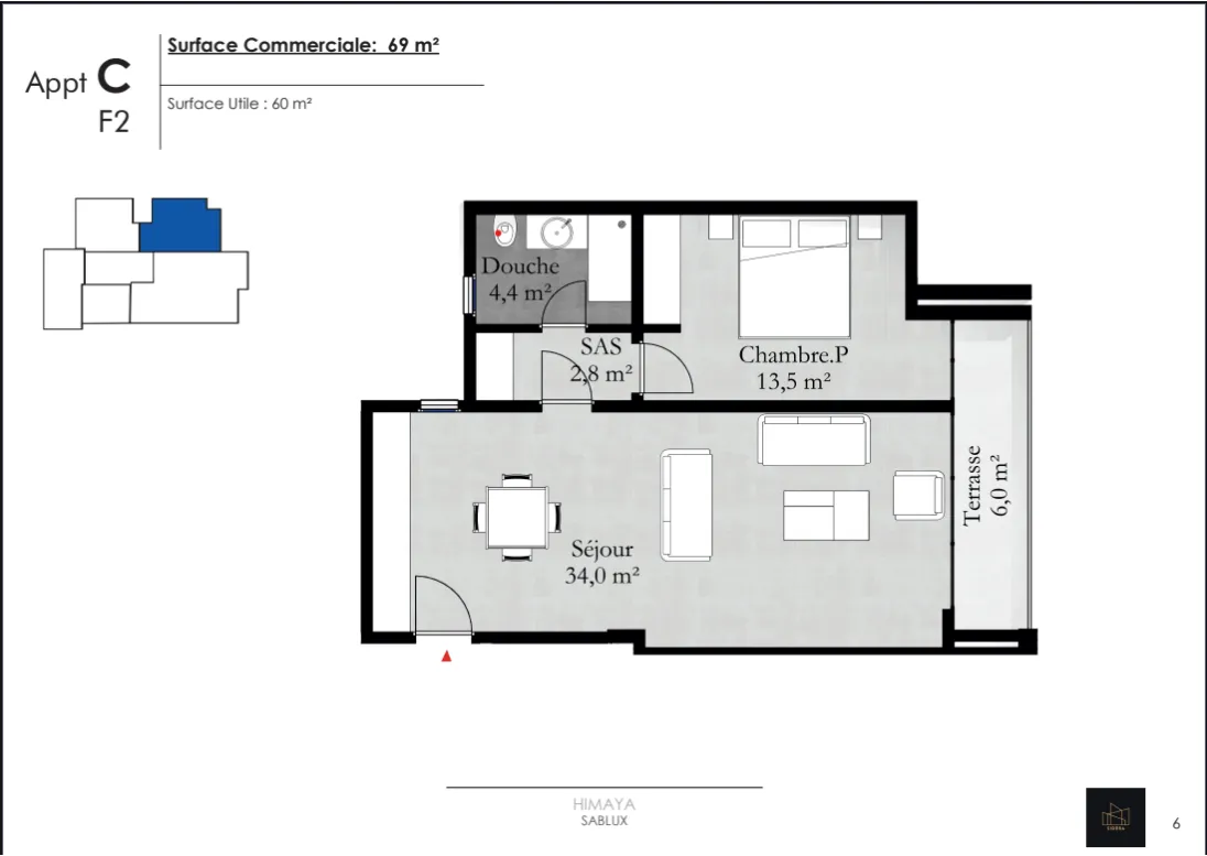 F2 69 m²