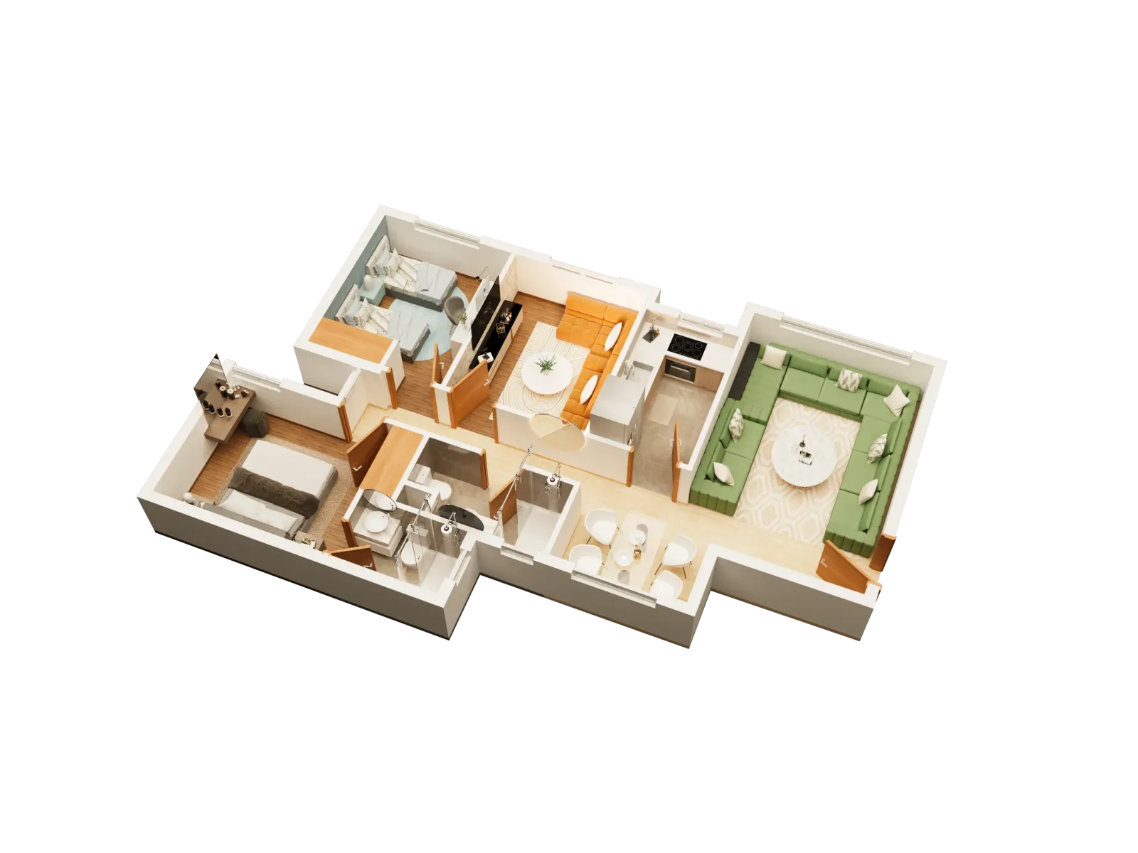 Plan F4 – Résidence La Perle de Tanger