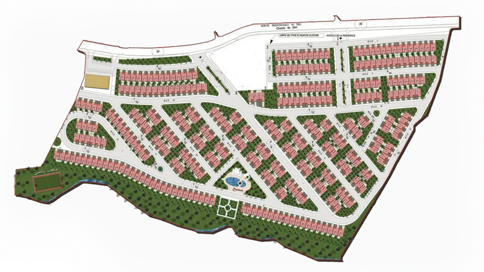 Les Jardins Riyad toulal - Plan de Masse -