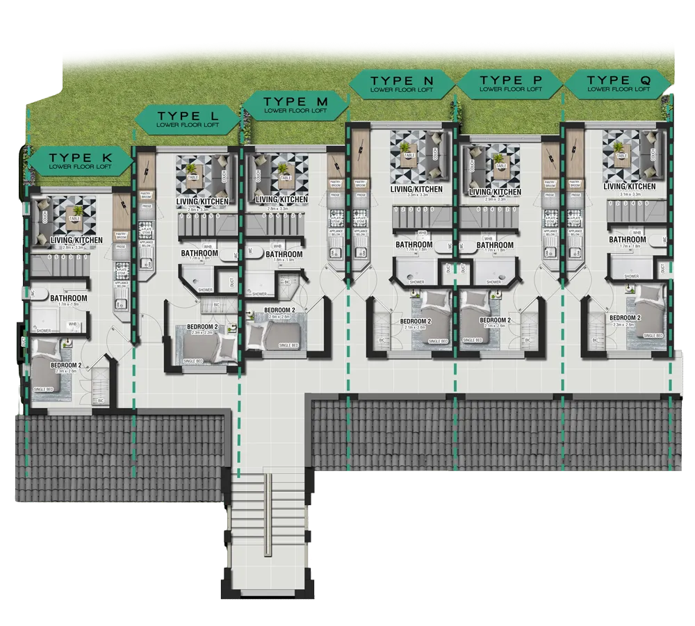 Lower Floor Plan Lofts – Willow Falls
