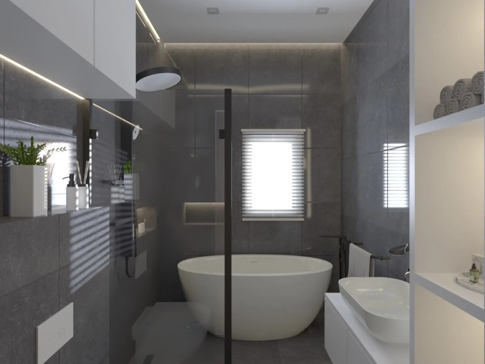 Rebuilt bathroom with new tiling at Wiser Court
