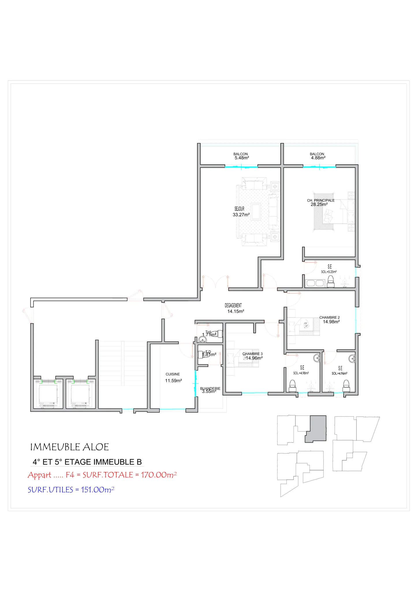 Type F4 170 m²