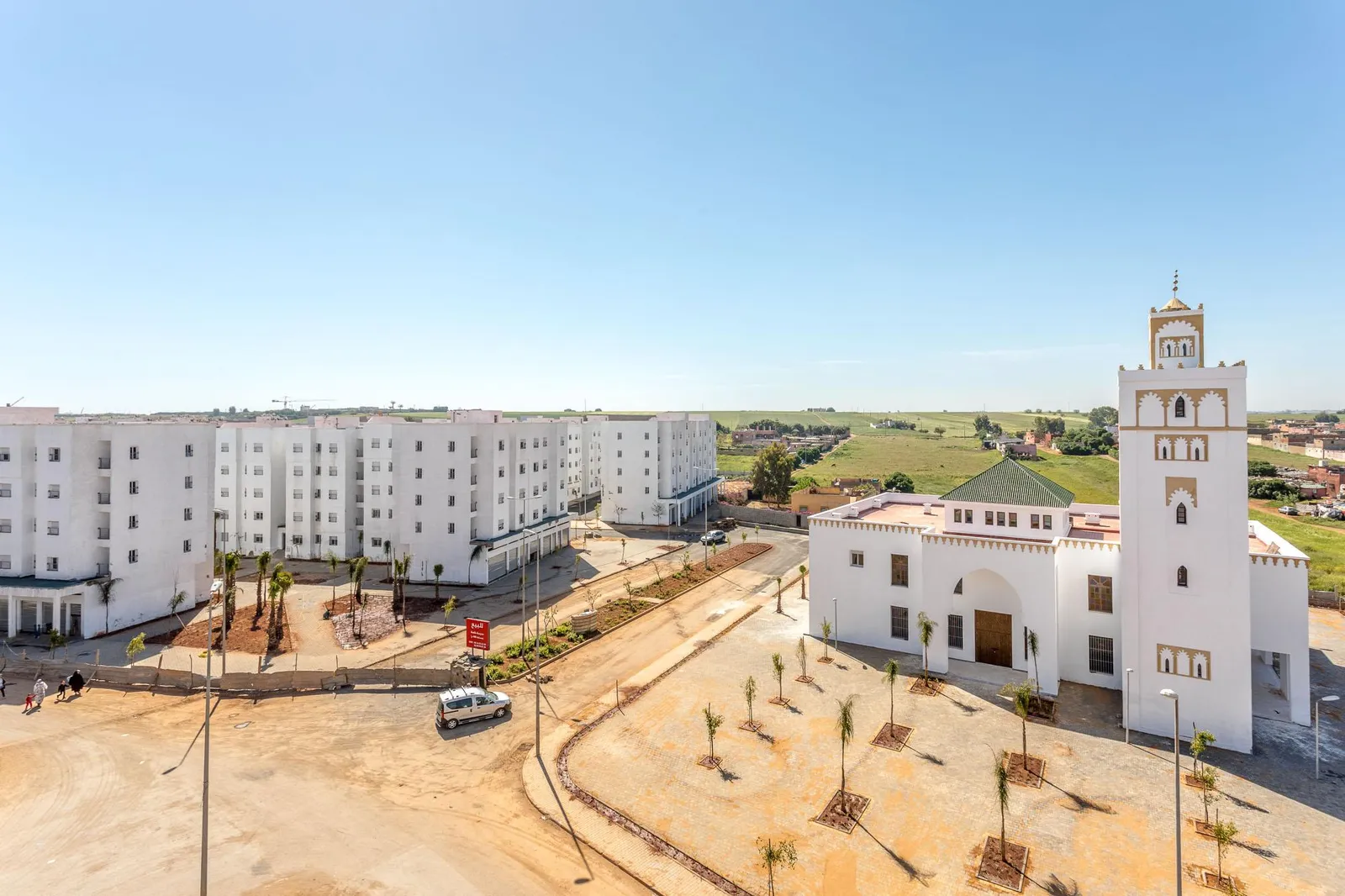 RIAD ECHELLALATE : vue drone du haut du projet