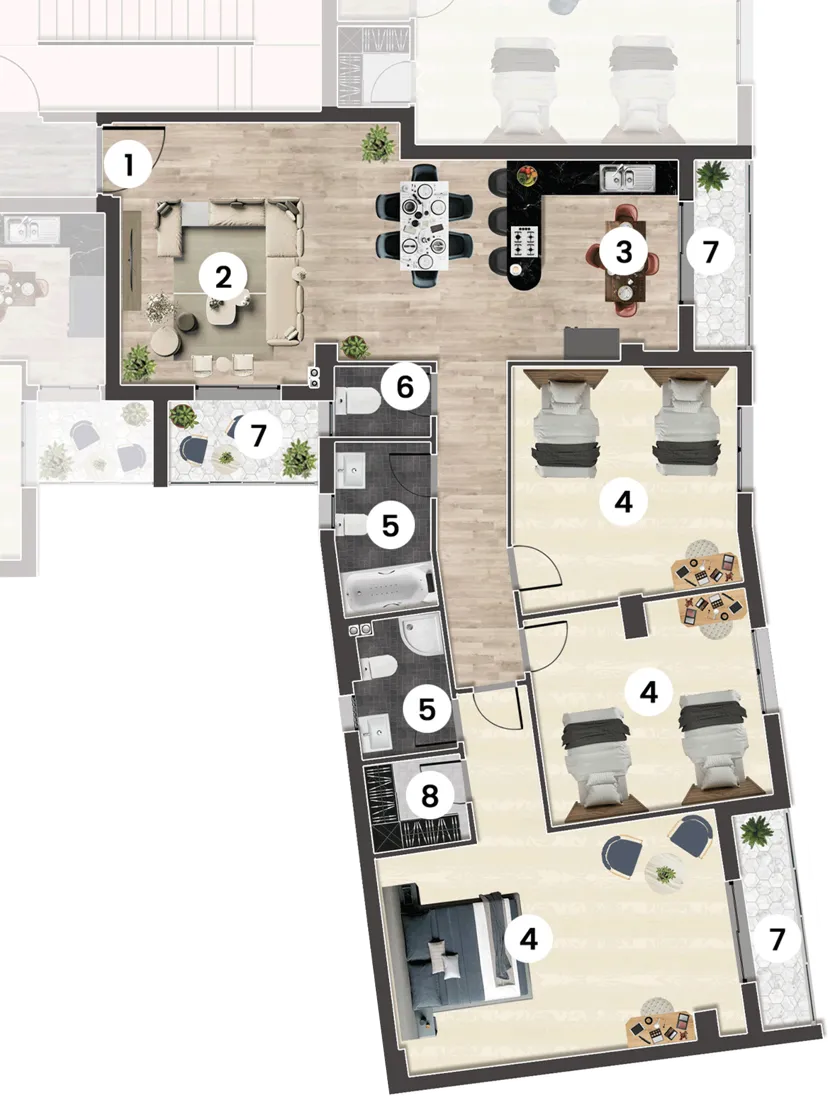 Bensiam F4 2 128.67m² plan