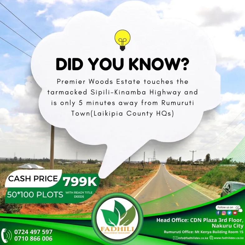 Premier Woods Estate – Prime 1/8th Acre Plots — Rumuruti