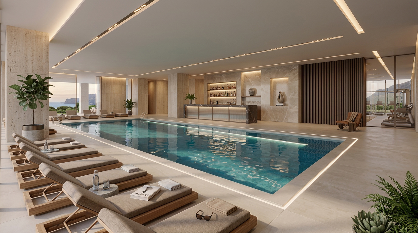 Piscine intérieure et espace bien-être