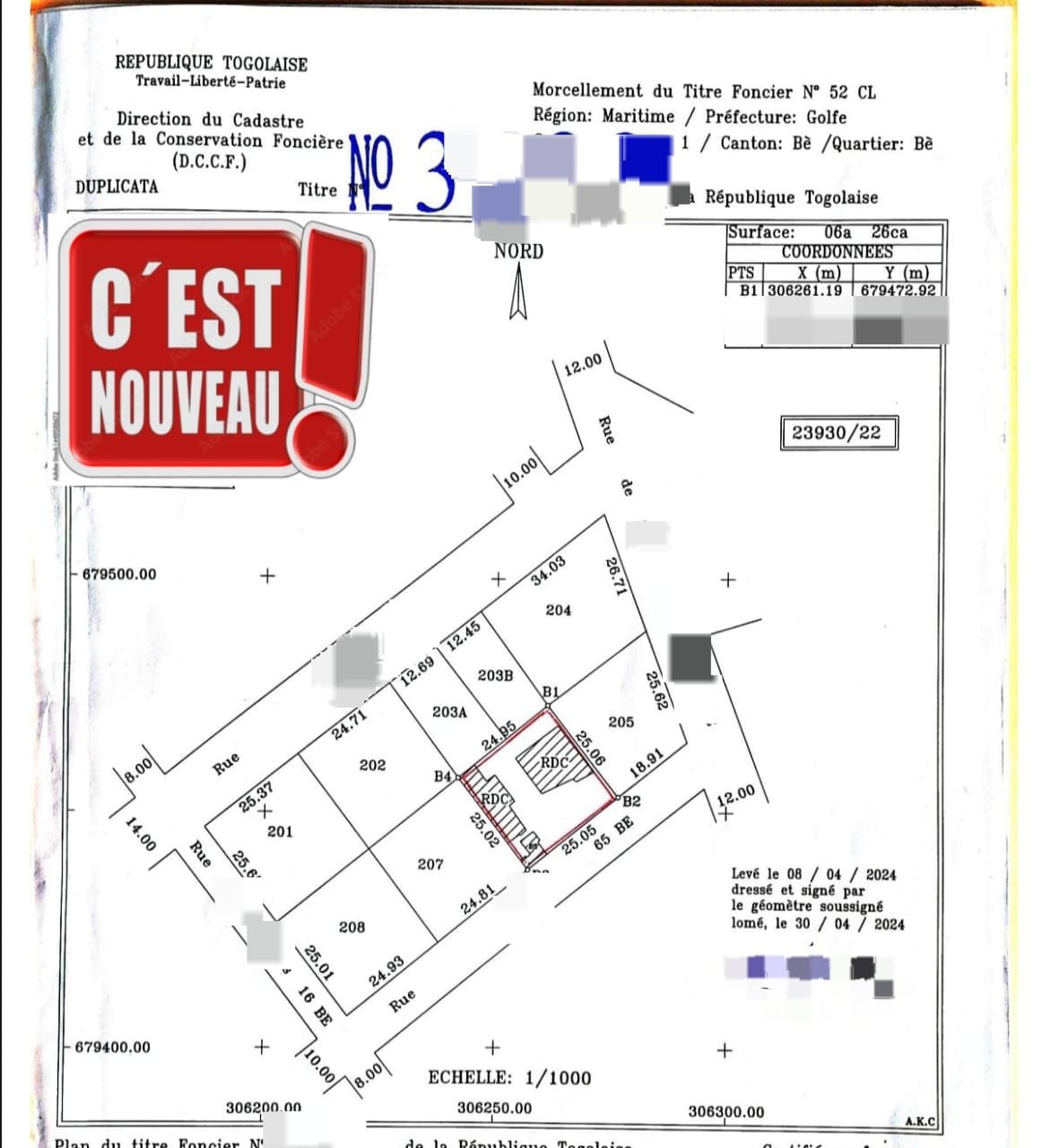 TERRAIN EN VENTE À BÊ AVETO